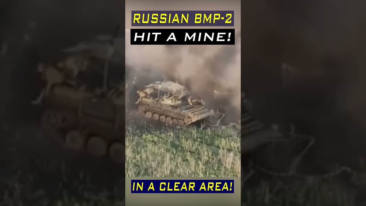 Engineering Fail: Russian BMP-2 Struck by Hidden Mine