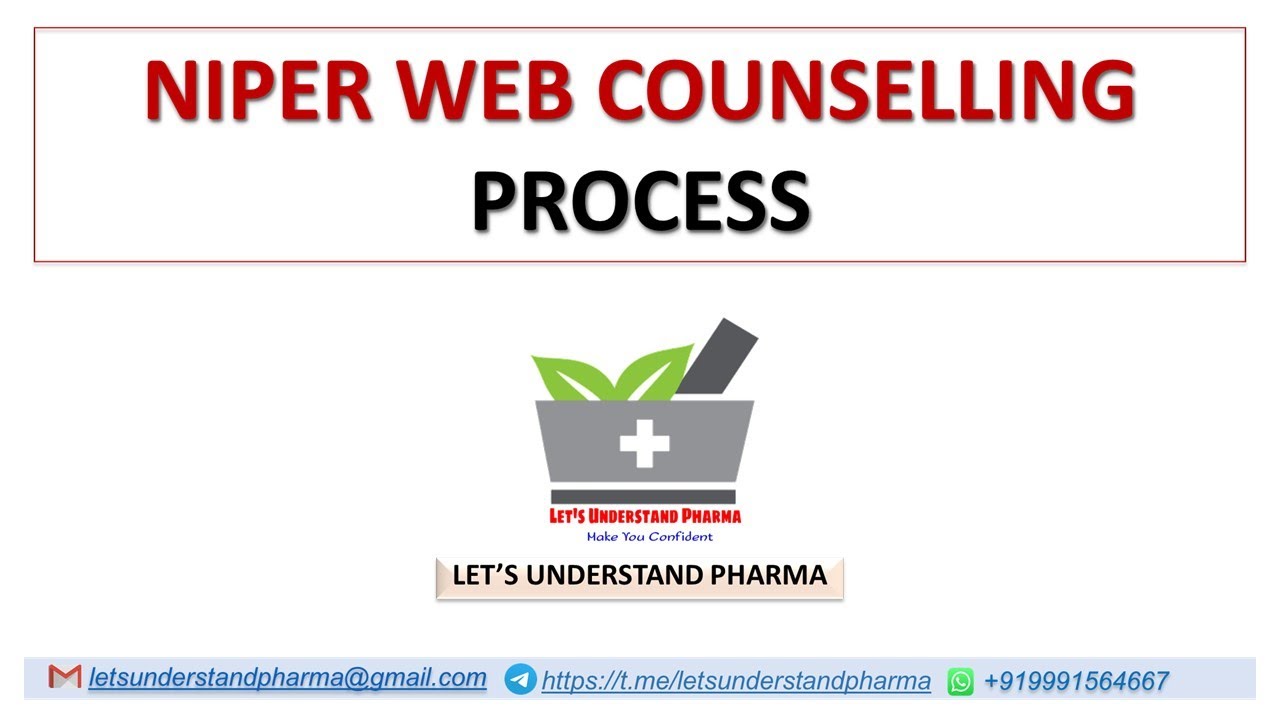 NIPER-JEE 2021 WEB COUNSELLING STEPS