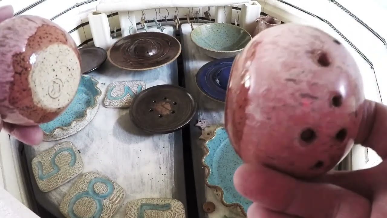 ♥ Glaze Fire~Blue Moon Power Outage! -Twice Fired Kiln Opening-Mayco Amaco Label clues to 