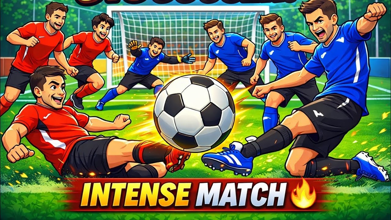 🔥 Team Soccer 3v3 Match | Intense Goals & Crazy for #TeamSoccer#3v3Soccer#3vs3#FootballGame