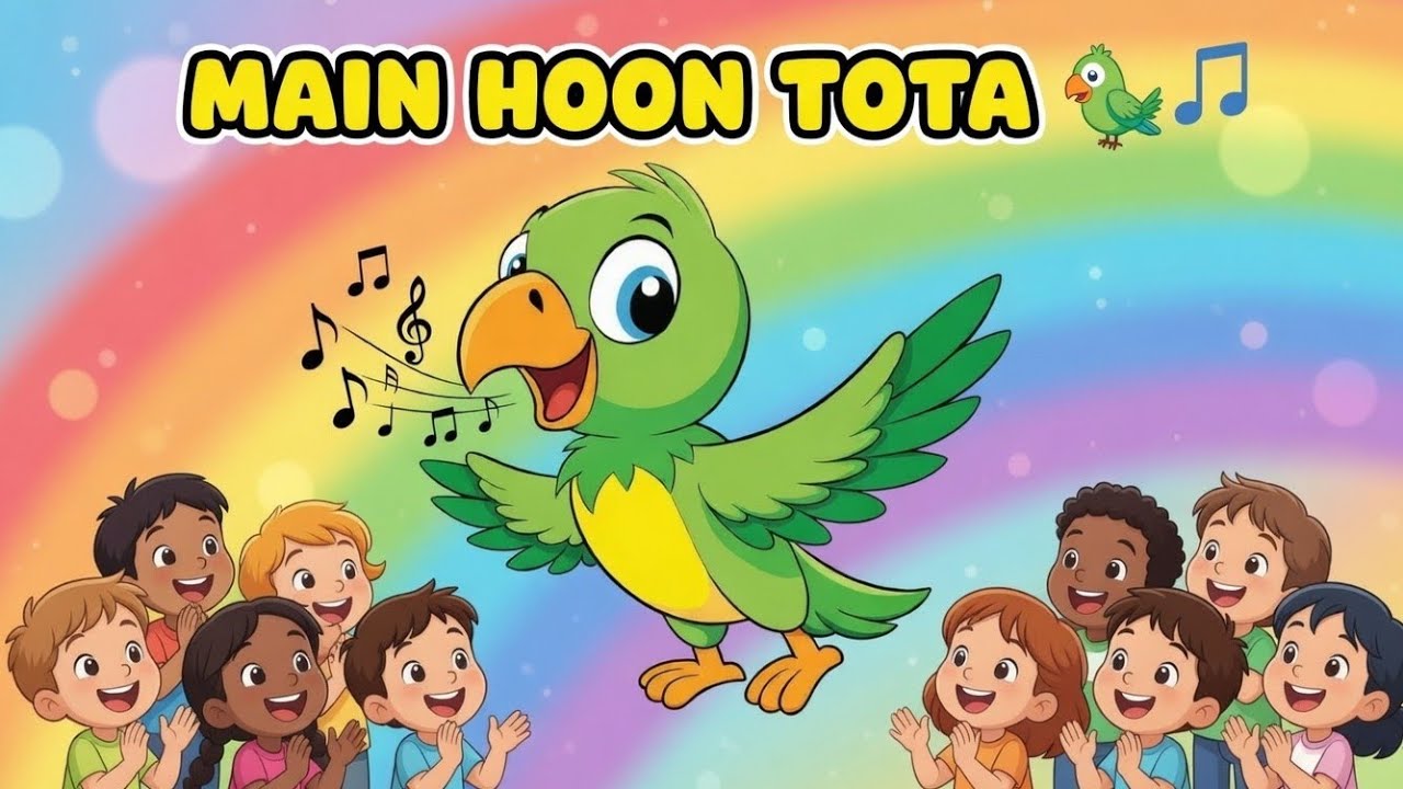 Main Hoon Tota 🦜 | Parrot Song for Kids | Funny Kids Rhyme |HB Kids Zone ⭐
