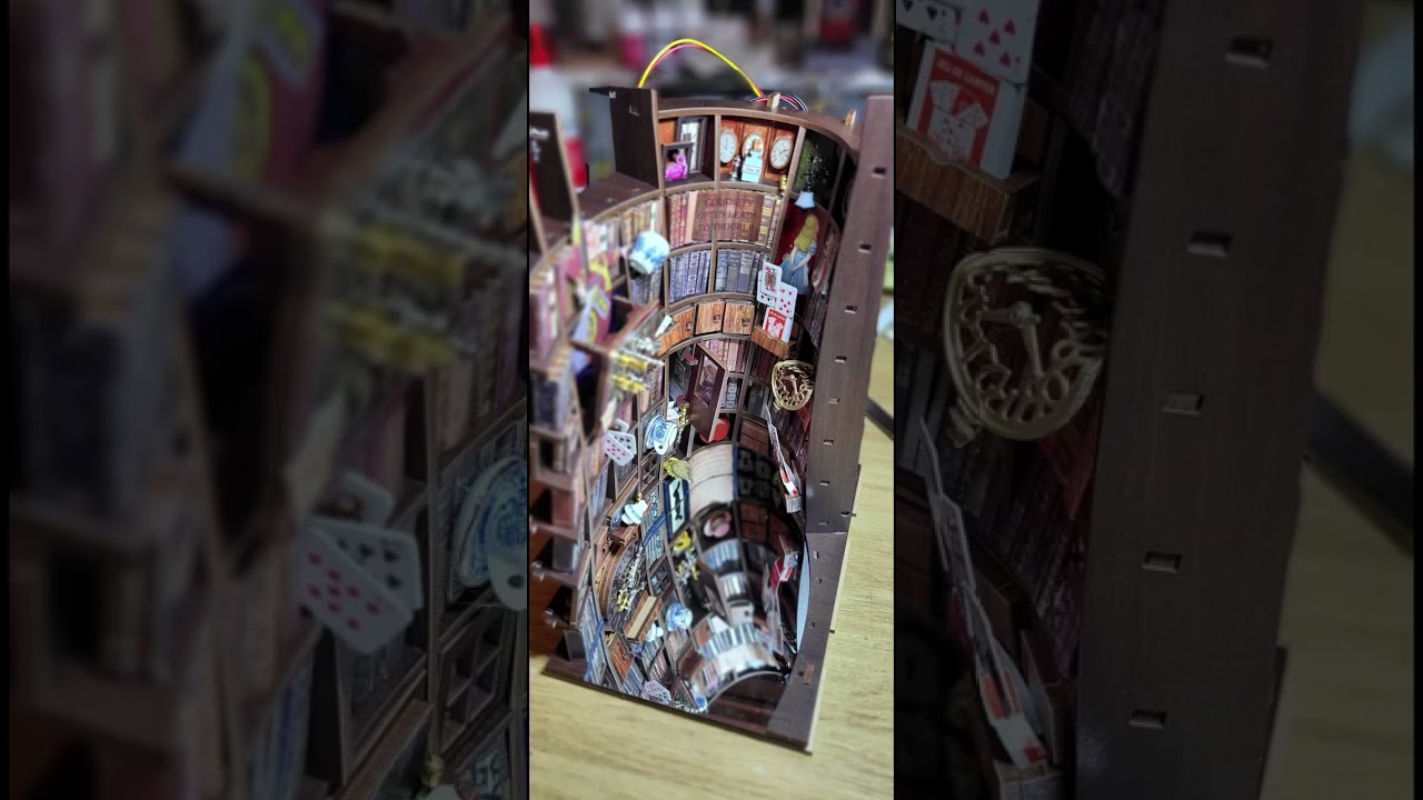 JOOHOUR DIY Book Nook Kit-Falling Library