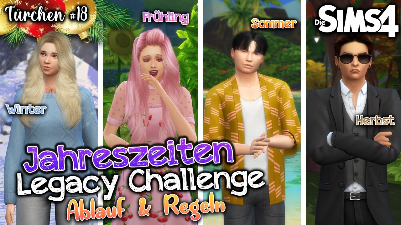 Die Sims 4: Jahreszeiten Legacy Challenge ❄️☀️🌷🍁 Regeln & Ablauf Deutsch