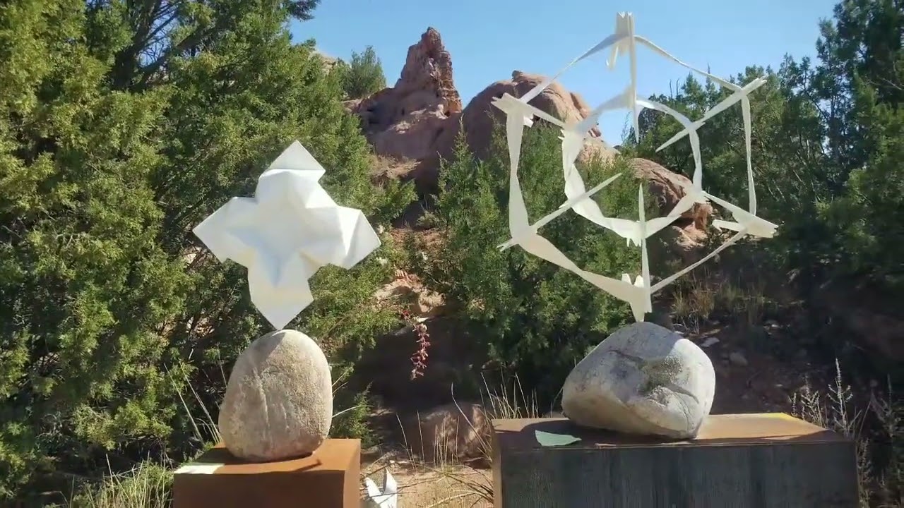 Tour of Origami in the Garden Cerrillos NM Part of the Turquoise Trail Studio Tour