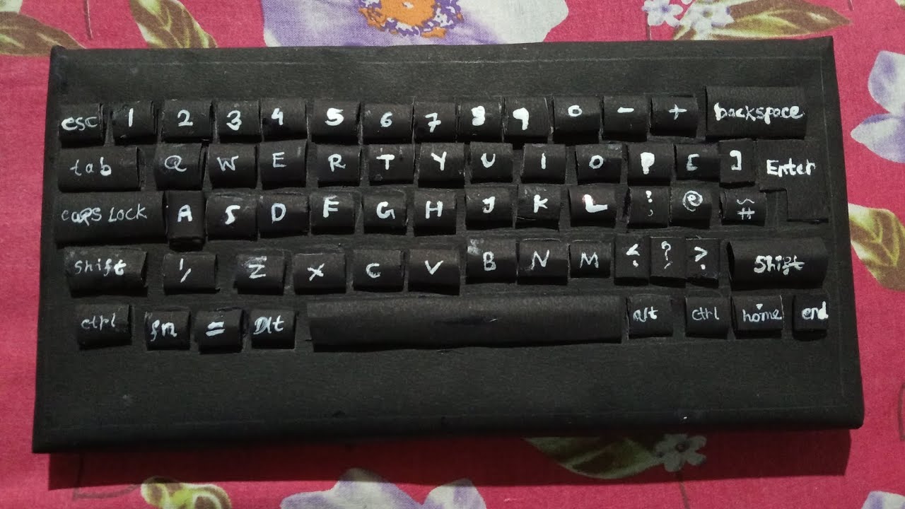 keyboard with thermocol _  class viii school project _ computer 🦋🌻