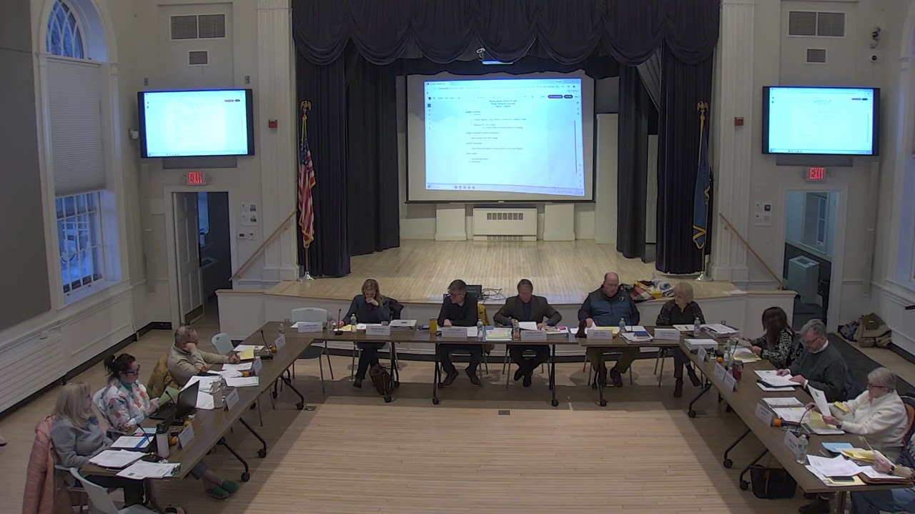 Selectmen Budget Committee Reconciliation Meeting January 30 2026