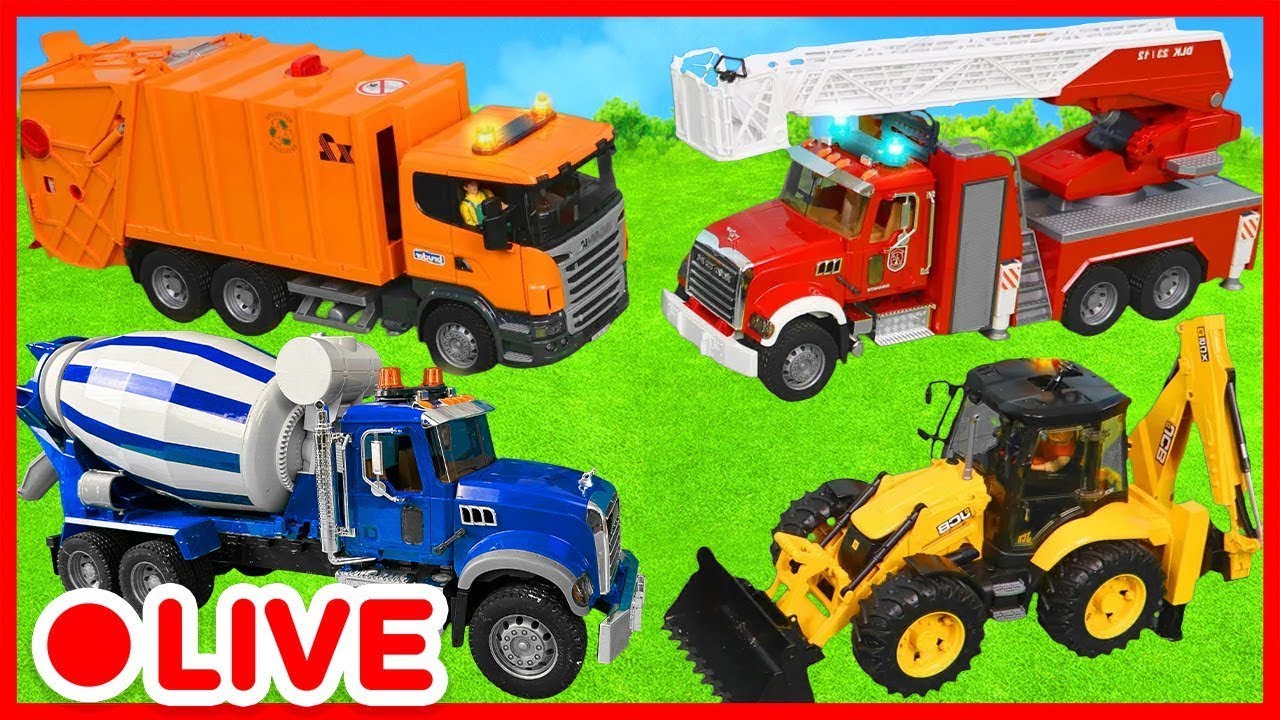 &Ccedil;eşitli Oyuncaklar 🚒🚧 İtfaiye, Polis, U&ccedil;ak, Otob&uuml;s, Trakt&ouml;r, Kep&ccedil;e 🚒🚧 &Ccedil;ocuk Videosu | Kidibli