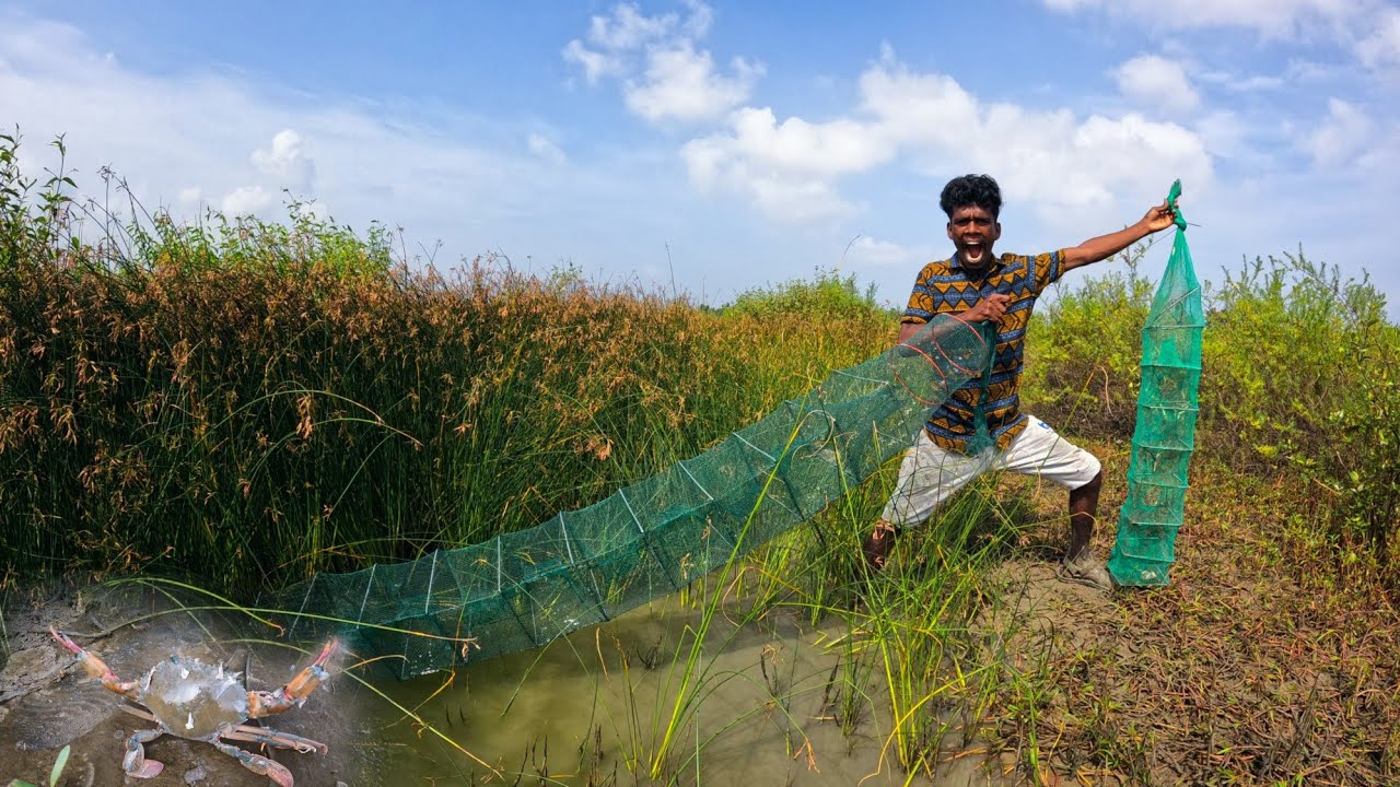 ANACONDA 🐍 model Craps Catching Trap🦀| New model Amazon fish traps | Venu Hunting Videos