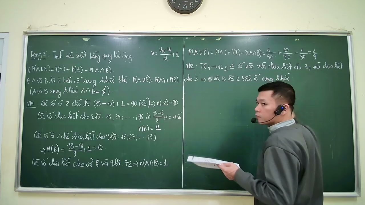 Toán 11 - Các quy tắc tính xác suất