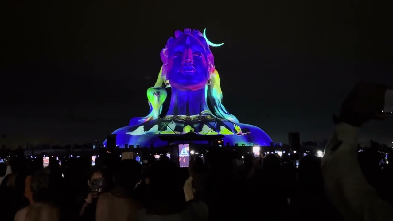 Adiyogi ￼ light view in evening time (Lord Shiva)
