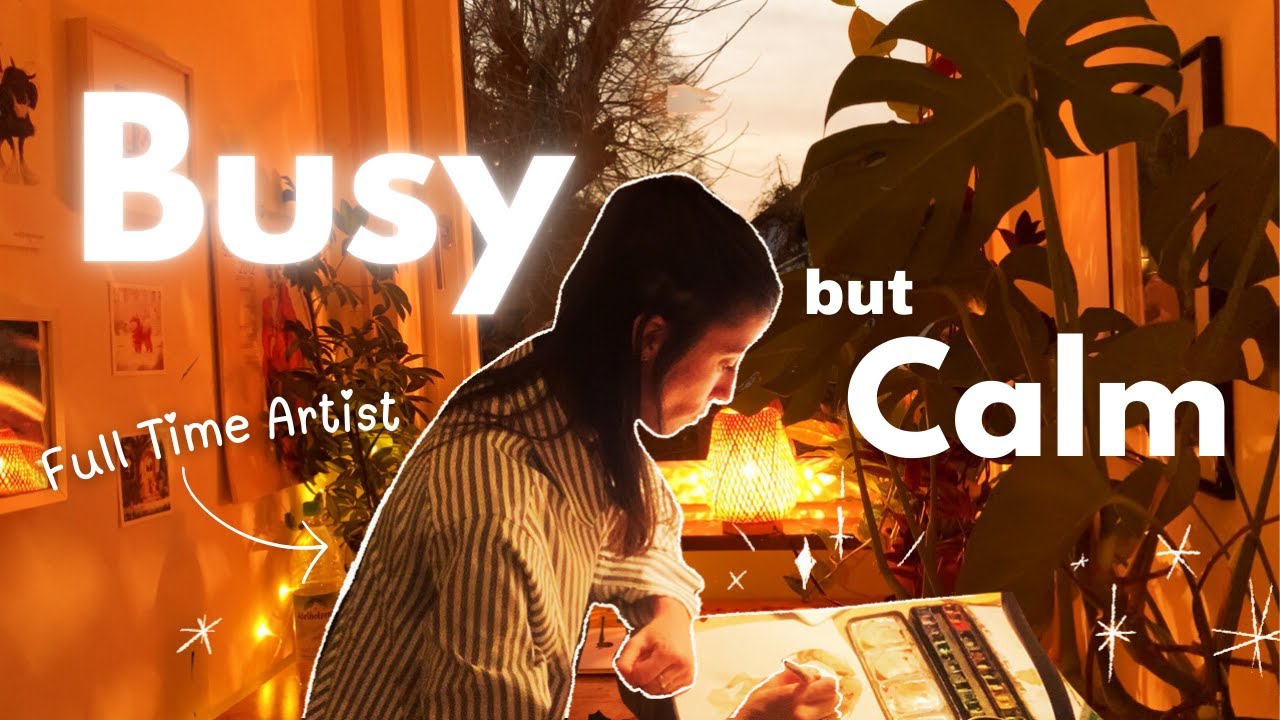 Cozy Art Studio Vlog 🧡 3 Freelance Projects, Retreating and Easing into the Gloomy Part of Year