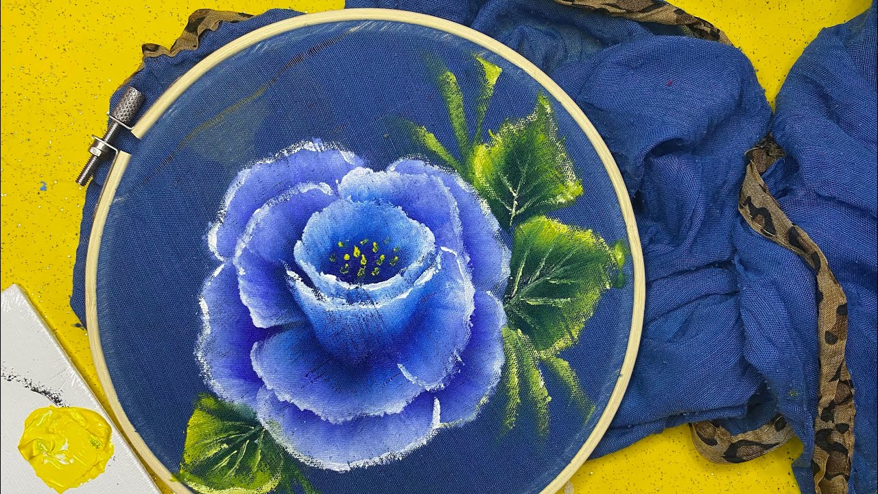 How to use fabric medium? / Fabric painting/ One Stroke Painting