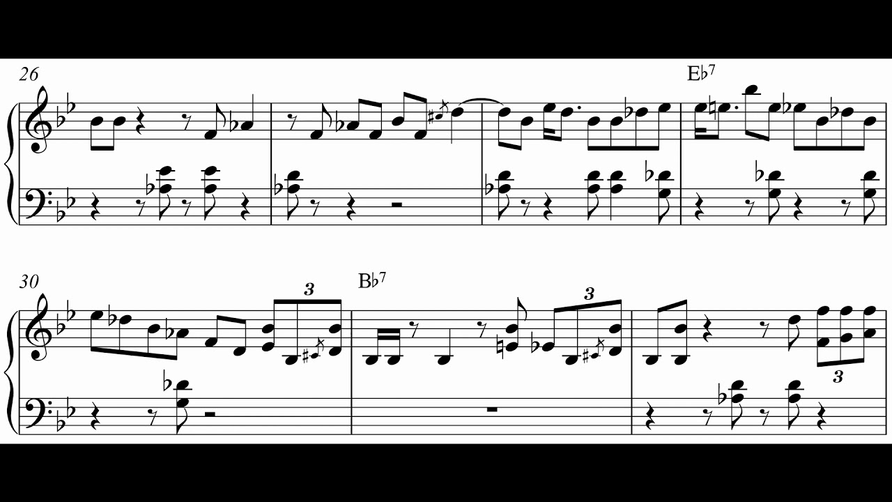 Wynton Kelly - Freddie freeloader | Piano solo transcription