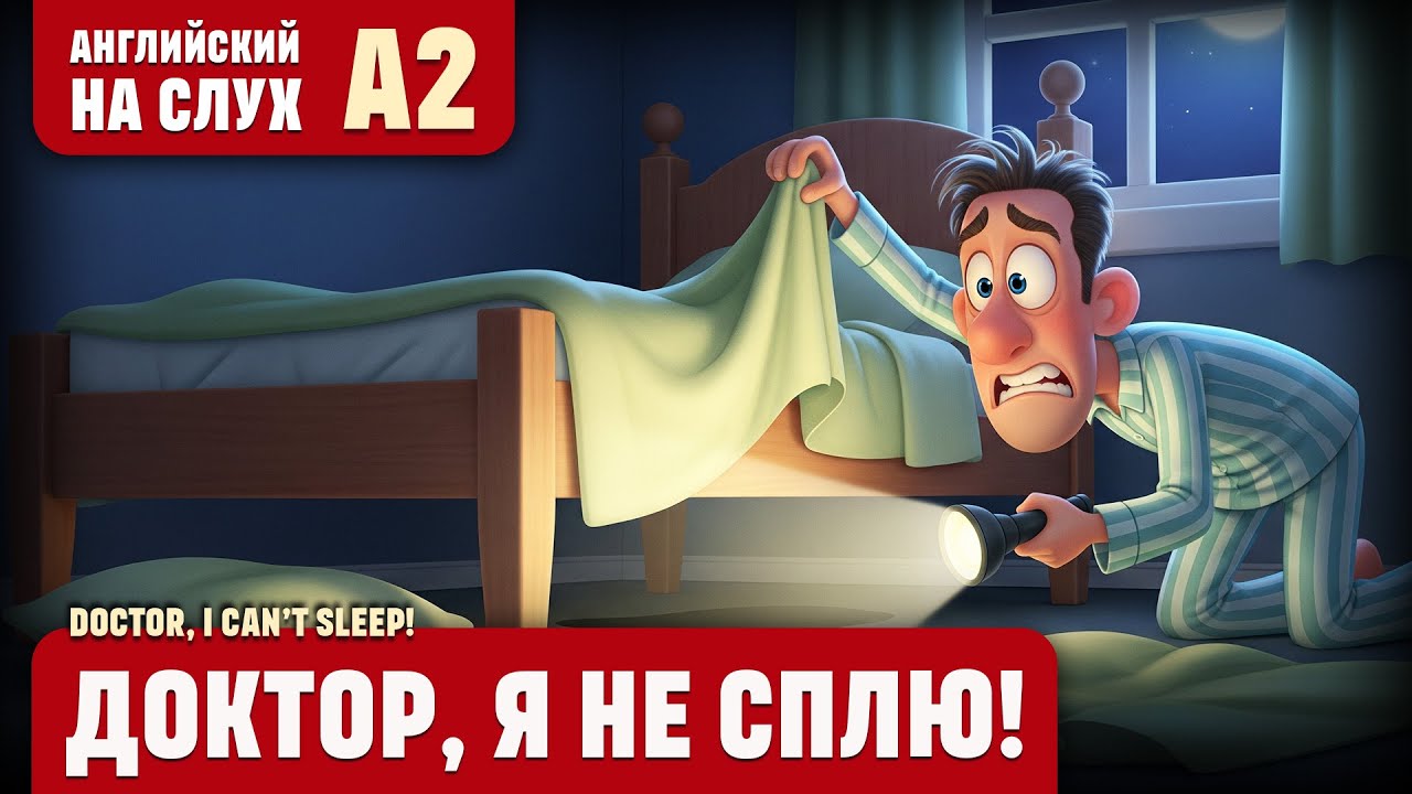 Доктор, я не сплю! Весёлый рассказ (уровень А2). Английский на слух.