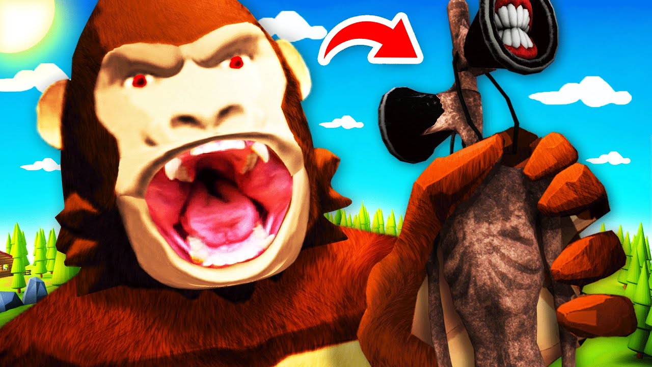 Eating SIREN HEAD (Gorilla Simulator VR)