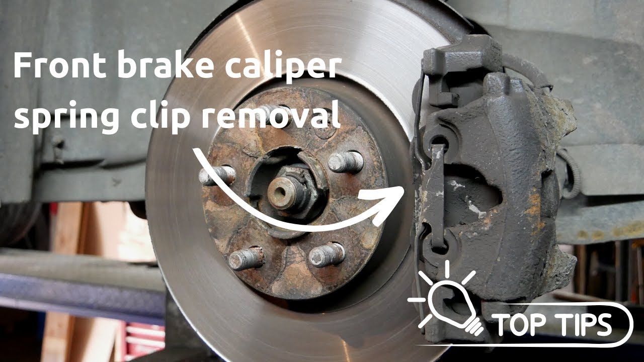 How to remove the front brake caliper spring clip when changing bake pads or discs