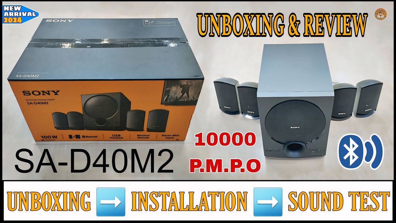 SONY SA-D40M2 2024 || 4.1 Ch. 100 WATT Home Theater Unboxing And Review || Sound Test With Remote