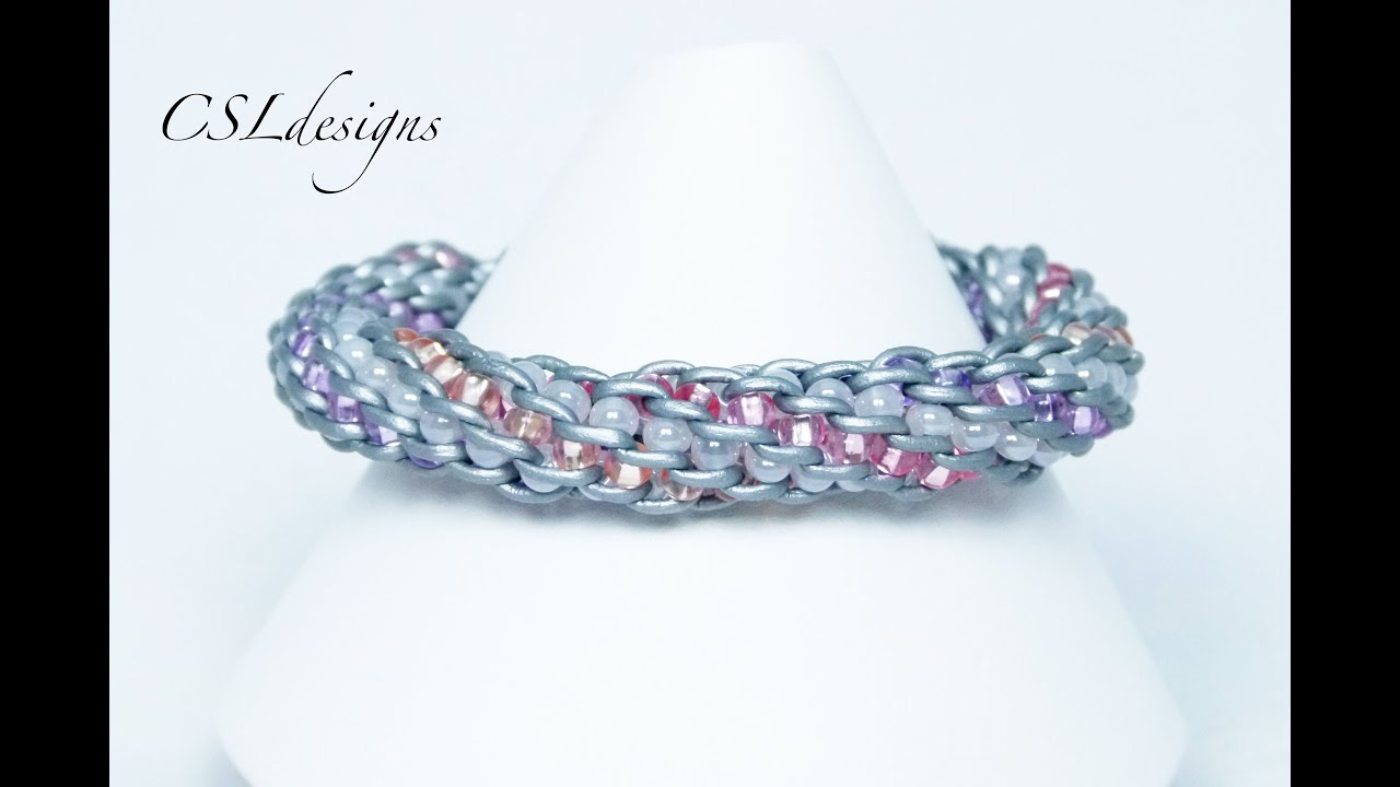 Four colour inside beaded kumihimo braid