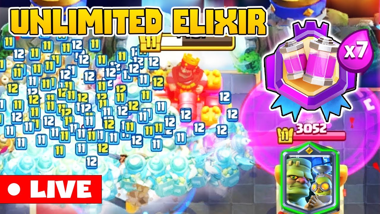 Clash Royale Live  🔴 | Legendaray's Infinite Elixir Challenge |  Clashroyale Gameplay Live