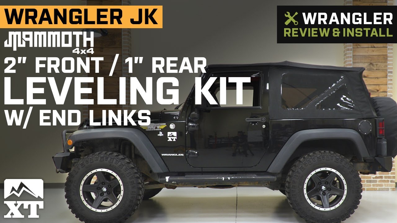 Jeep Wrangler JK Mammoth 2 in. Front / 1 in. Rear Leveling Kit w/ End Links Review & Install