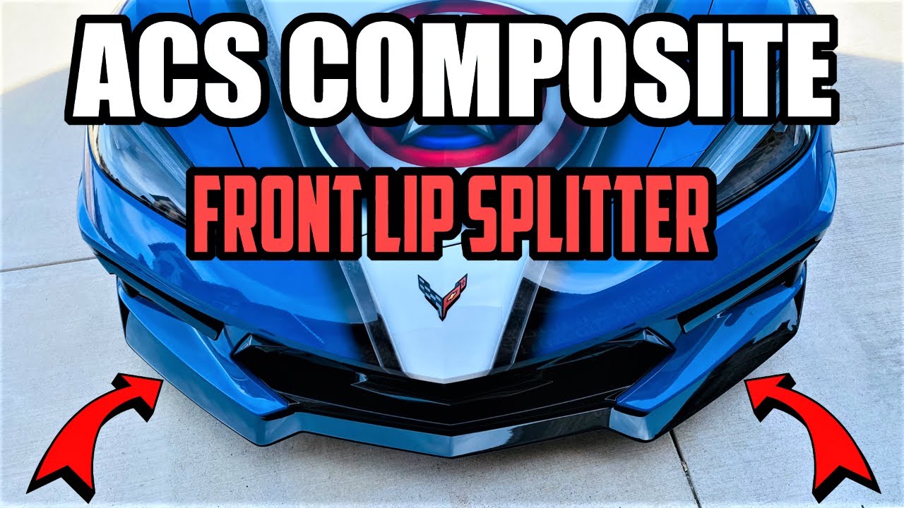Brand New ULTRA-DURABLE ACS Composite C8 Corvette FRONT SPLITTER Install!