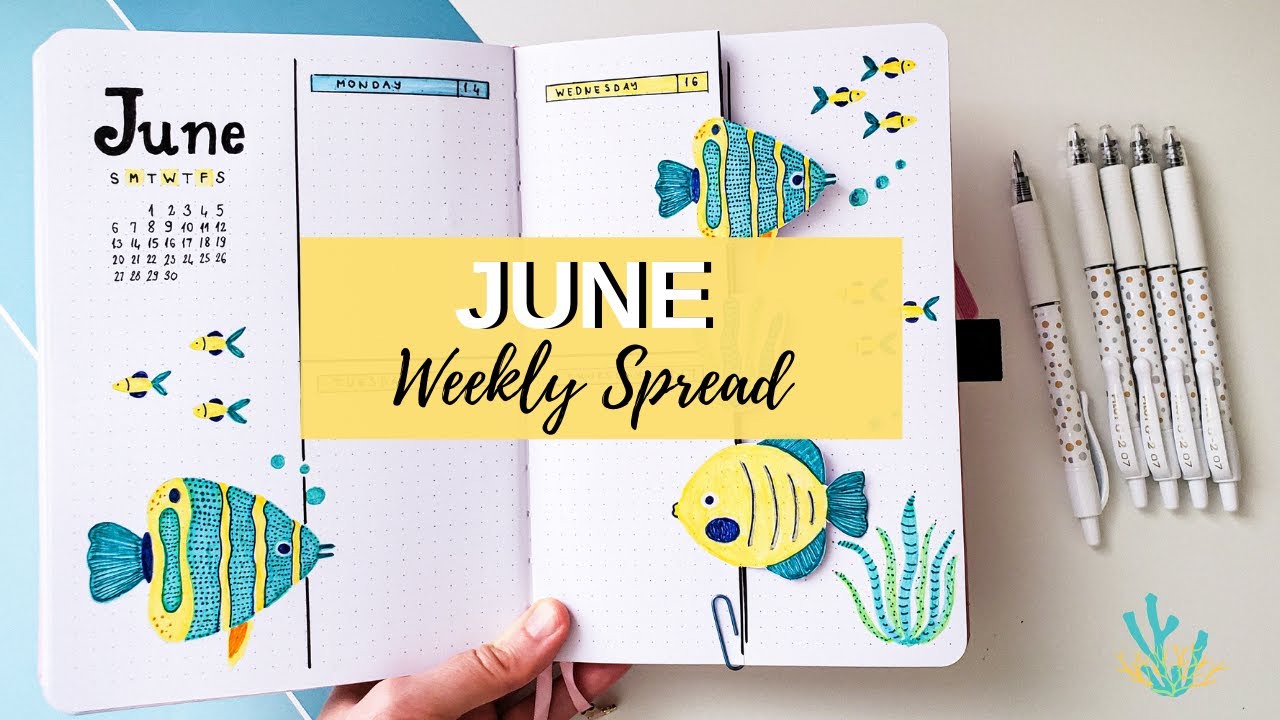 Journal With Me | Dutch Door Bullet Journal Weekly (sea theme 🐠  )