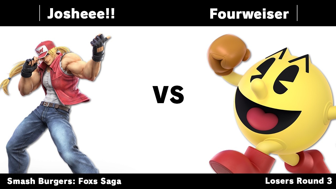 Josheee!! (Terry) vs Fourweiser (Pac-Man) | Smash Burgers: Foxs Saga - Losers Round 3