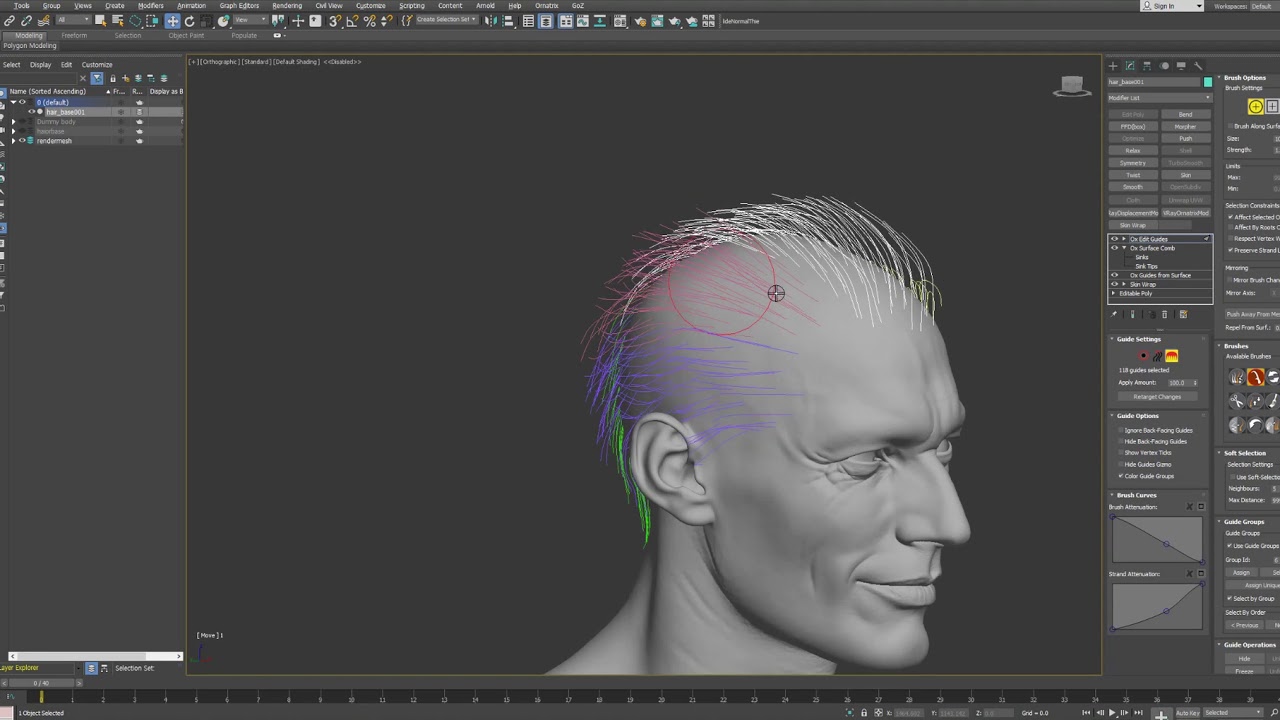 3.Making David Gandy Likeness_Ornatrix Hair