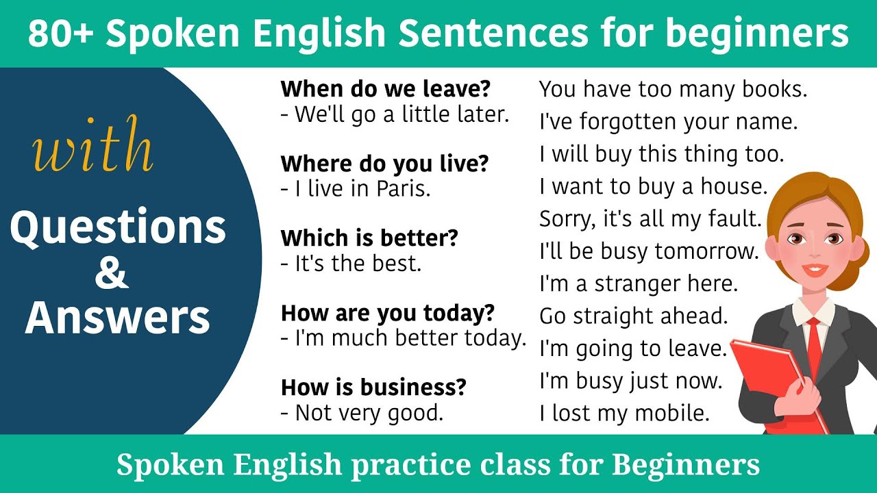 80+ Spoken English Sentences Useful sentences for daily use || Common English Questions and Answers