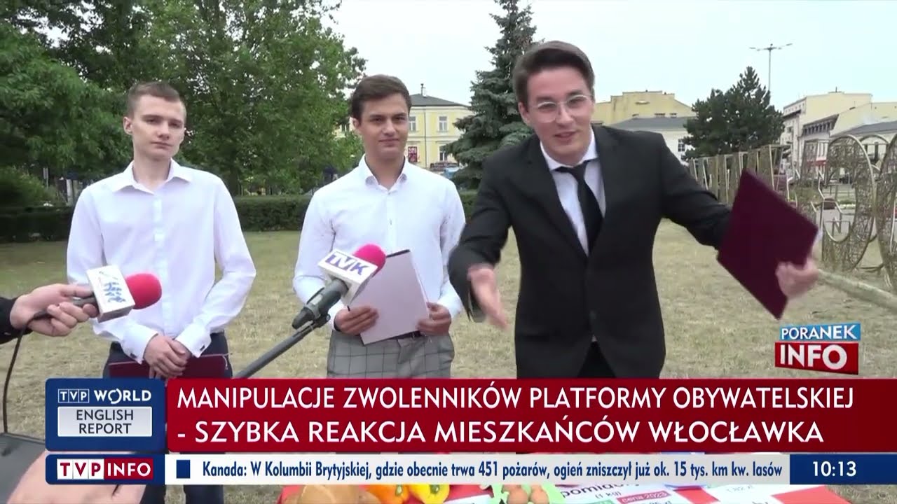 Manipulacje zwolenników PO - szybka reakcja mieszkańców Włocławka