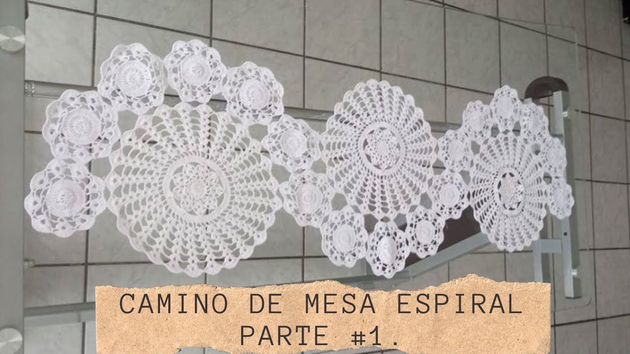 Camino de mesa crochet espiral parte 1👀🧵