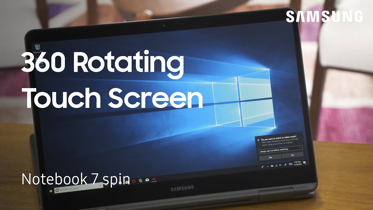 Using the Rotating Touch Screen on Your 2018 Notebook 7 spin | Samsung US