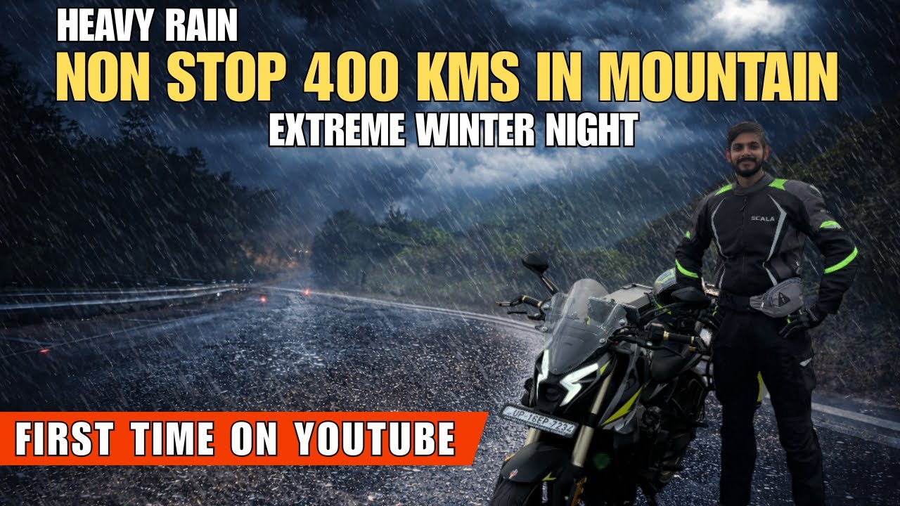 400 KM Non-Stop in Heavy Rain & Freezing Night 🥶🌧️ | Worst Ride of My Life | Pulsar NS 400 Z