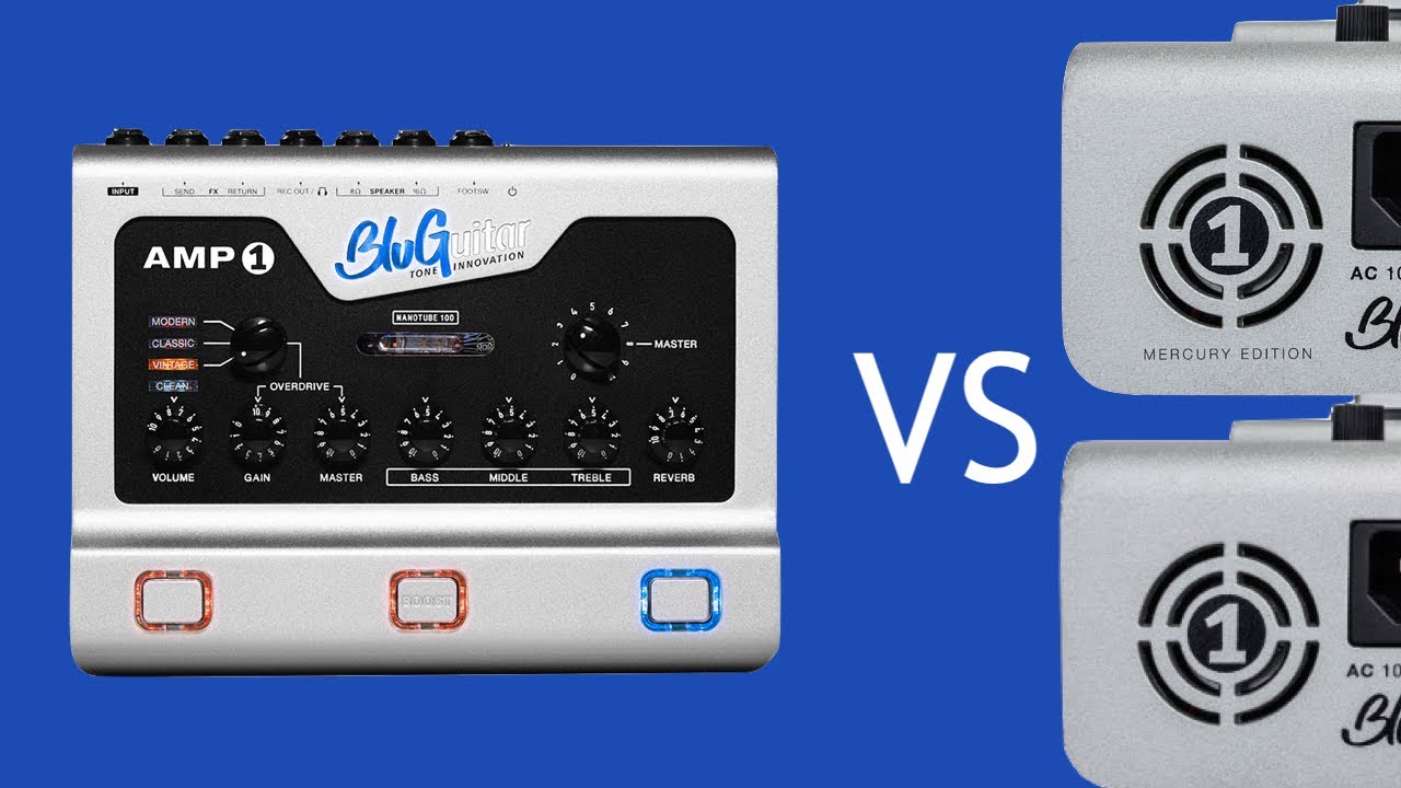 BluGuitar AMP1 SILVER vs MERCURY Edition