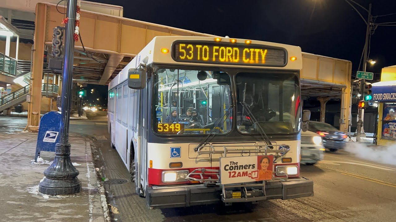 CTA Bus Ride 53 Pulaski From Lake Green Line To 28th Street CTA New Flyer D40LF 2006 #1262