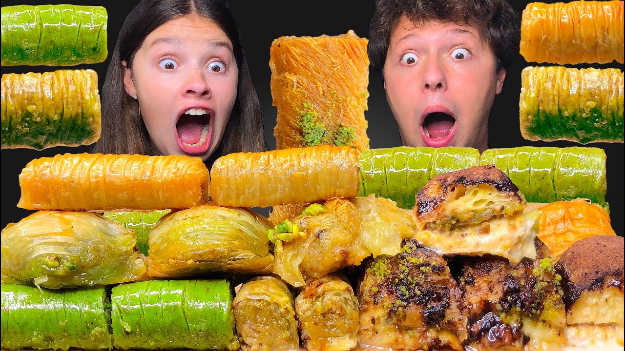ASMR Baklava Turkish Delight Eating Sounds Mukbang 먹방 Tati ASMR