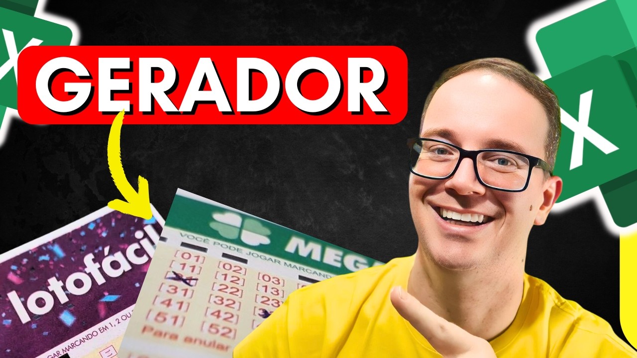 Como GERAR N&Uacute;MEROS para Lotof&aacute;cil e Megasena no Excel