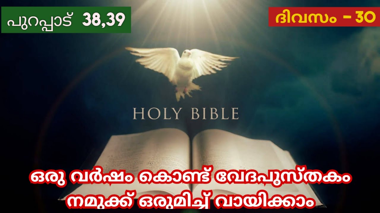 365 Day Bible Reading Malayalam | Day 30 | Exodus 38,39 | The Bible in a Year