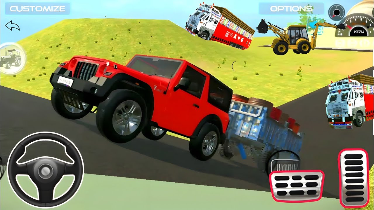 🔴Drive first time Thar with trolley and Full oiltank with stand in game 🔥