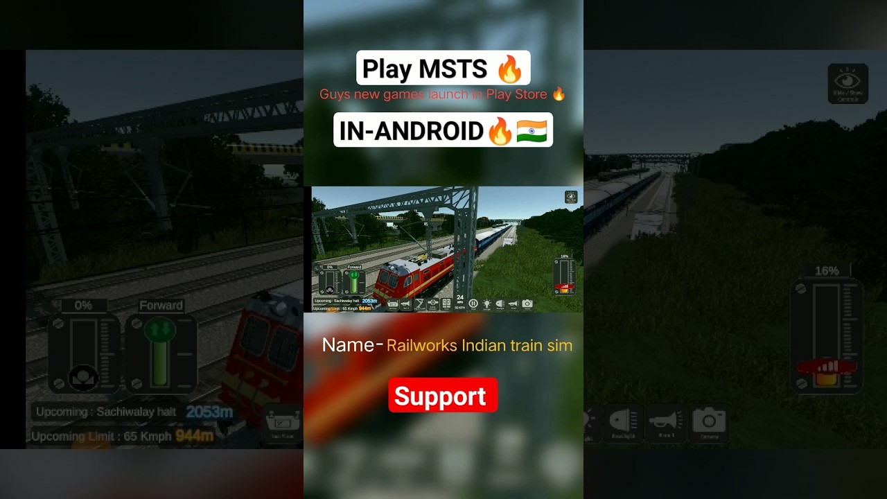 MSTS and open rails now in Android 🤩🔥 with Indian addons 🇮🇳 #highspeed #mstsindianrailways