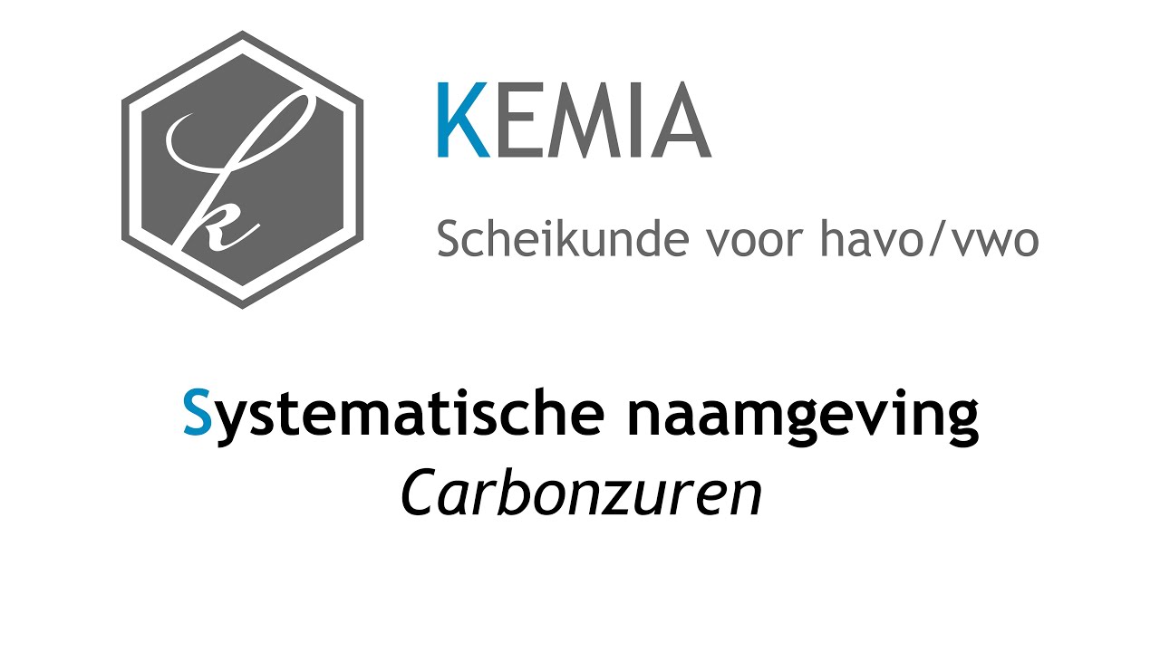 Systematische naamgeving: Carbonzuren