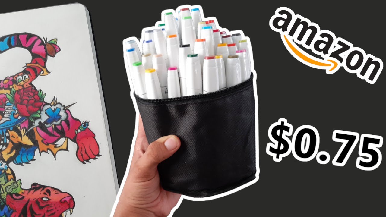 Trying CHEAP MARKERS from Amazon | TOUCH FIVE marker review [Vexx inspired]