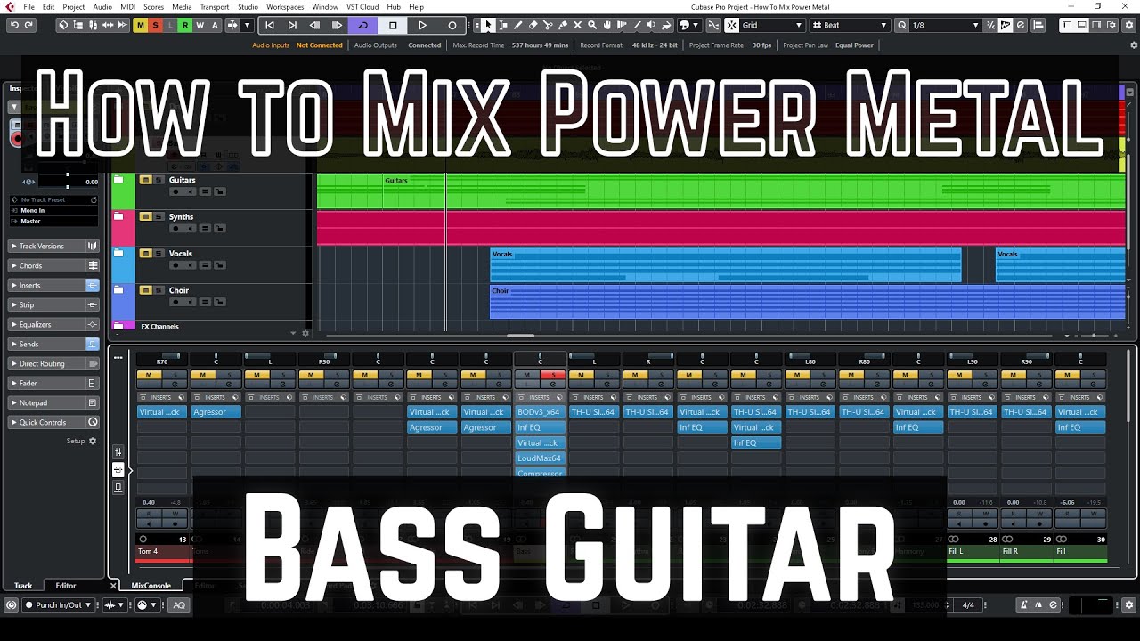 How to Mix Power Metal - 08 - Bass Guitar