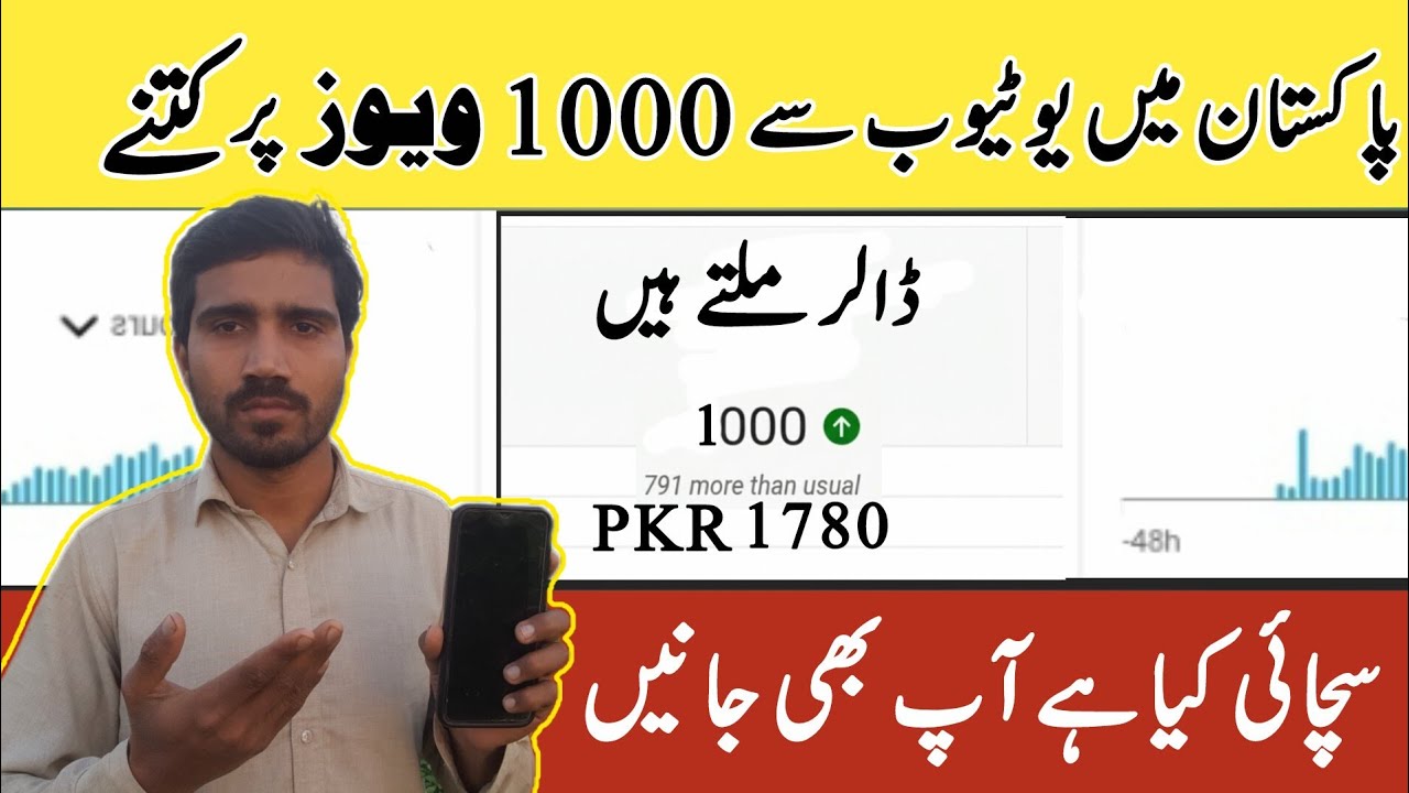 1000 Views per YouTube Pakistan main kitne paise deta hai ,1k views income 
