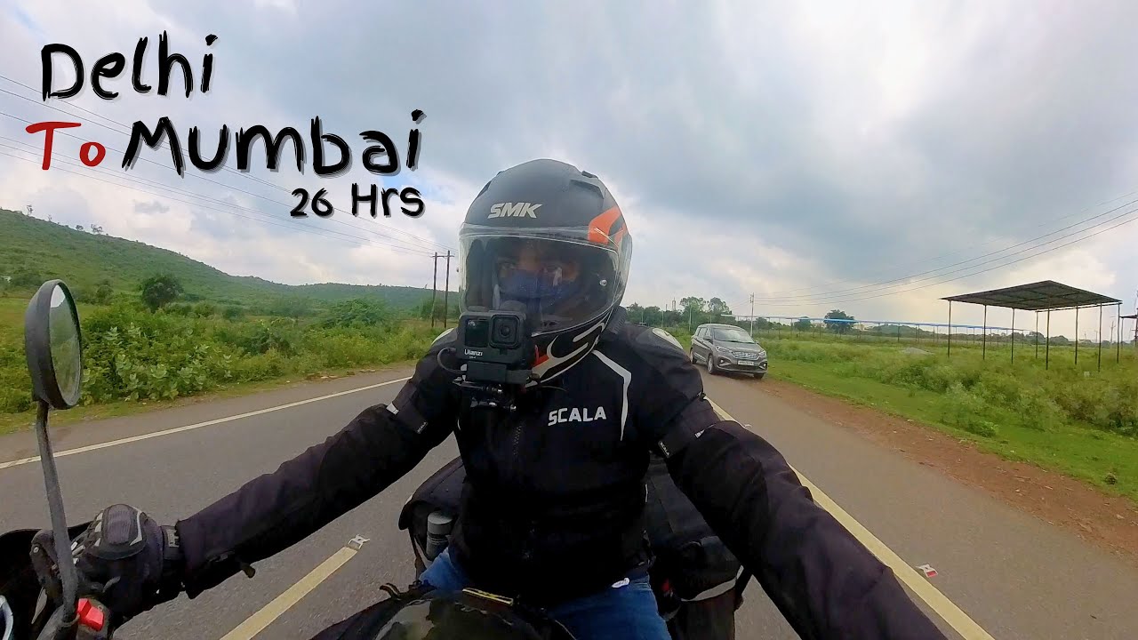 Delhi To Mumbai Solo Bike Ride  | Non Stop Rain | 26 Hrs of Ride | 1400 Kms