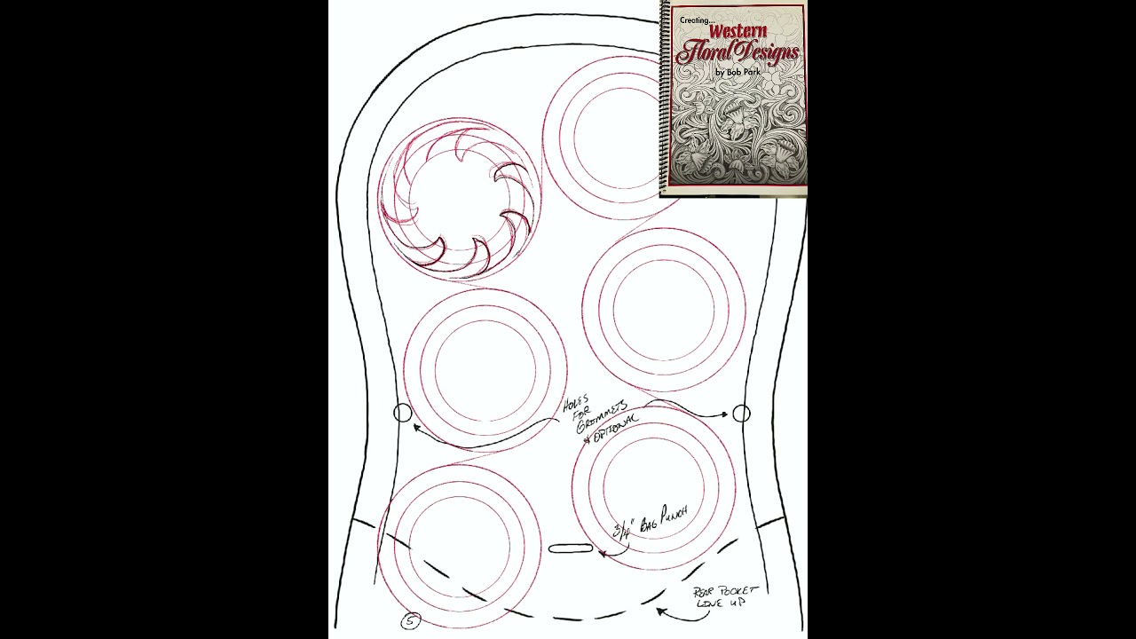 Floral tooling designs sketching