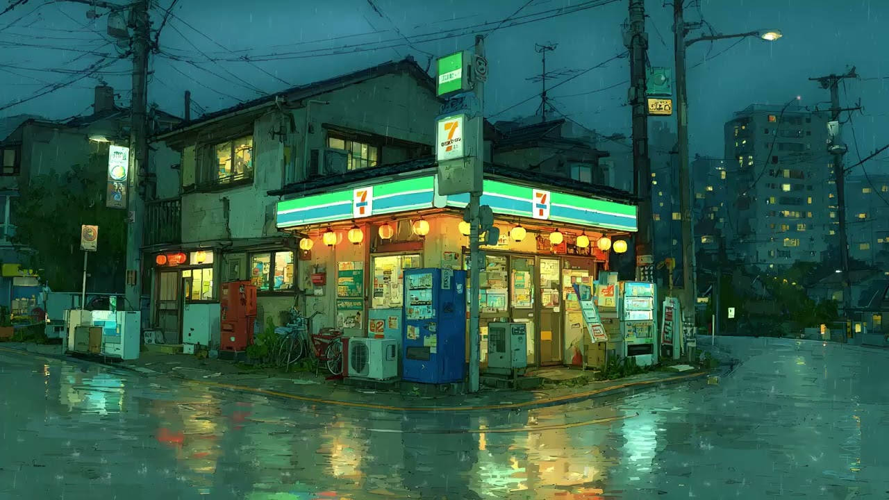 Tokyo After Midnight 🌙 Cozy Lofi Sleep with Rain In Tokyo Neighborhood
