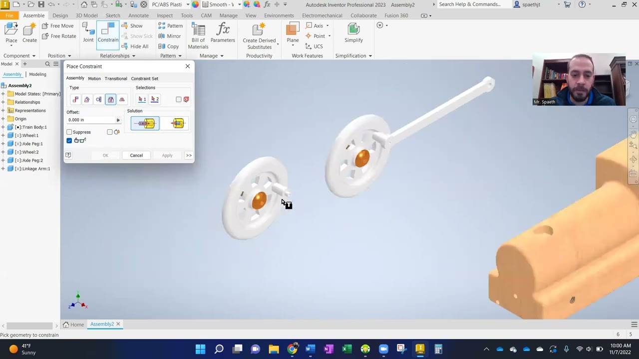 Autodesk Inventor Train Assembly 2022