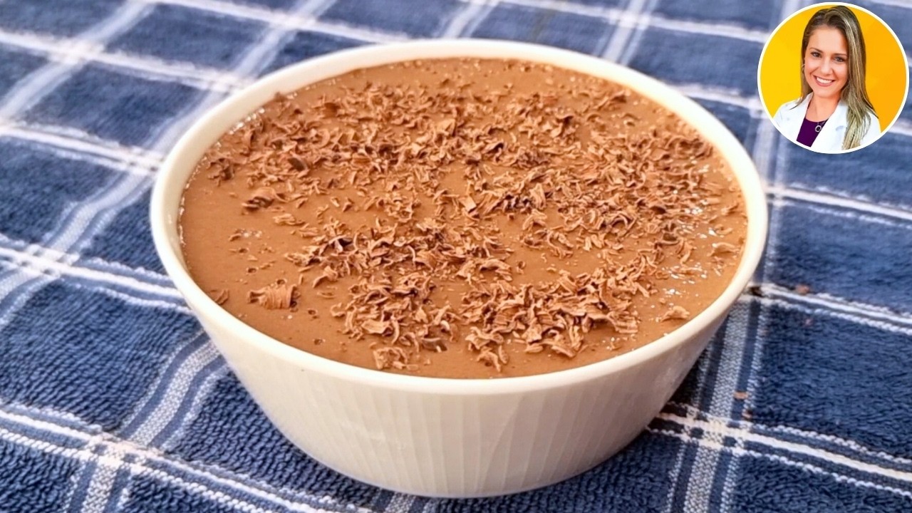 Mousse ZERO CARBOIDRATOS Incrível! SEM AÇÚCAR e LEITE e RICA EM PROTEÍNA - Fácil, Rápida e Saudável