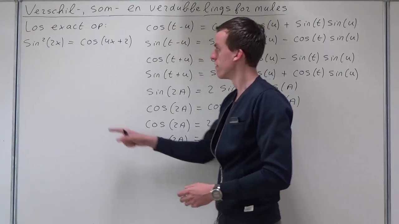 Verschil-, som- en verdubbelingsformules (VWO wiskunde B)